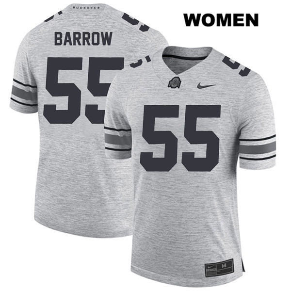 Ohio State Buckeyes Women's Malik Barrow #55 Gray Authentic Nike College NCAA Stitched Football Jersey PE19R60LB